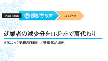 ＜働き方改革　ITビジネス＞　就業者の減少分をロボットで肩代わり