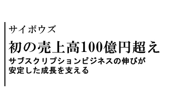 初の売上高100億円超え　サブスクリプションビジネスの伸びが安定した成長を支える――サイボウズ