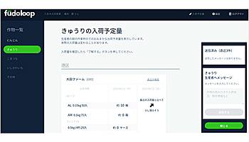 NJC、食産業の持続可能性を支援するサービス「fudoloop」