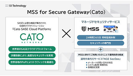 SBT、「Cato SASE Cloud Platform」のセキュリティー監視サービスの提供を開始
