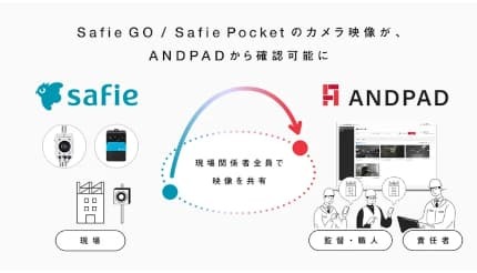 アンドパッドがセーフィーとの協業を開始　遠隔現場管理を支援